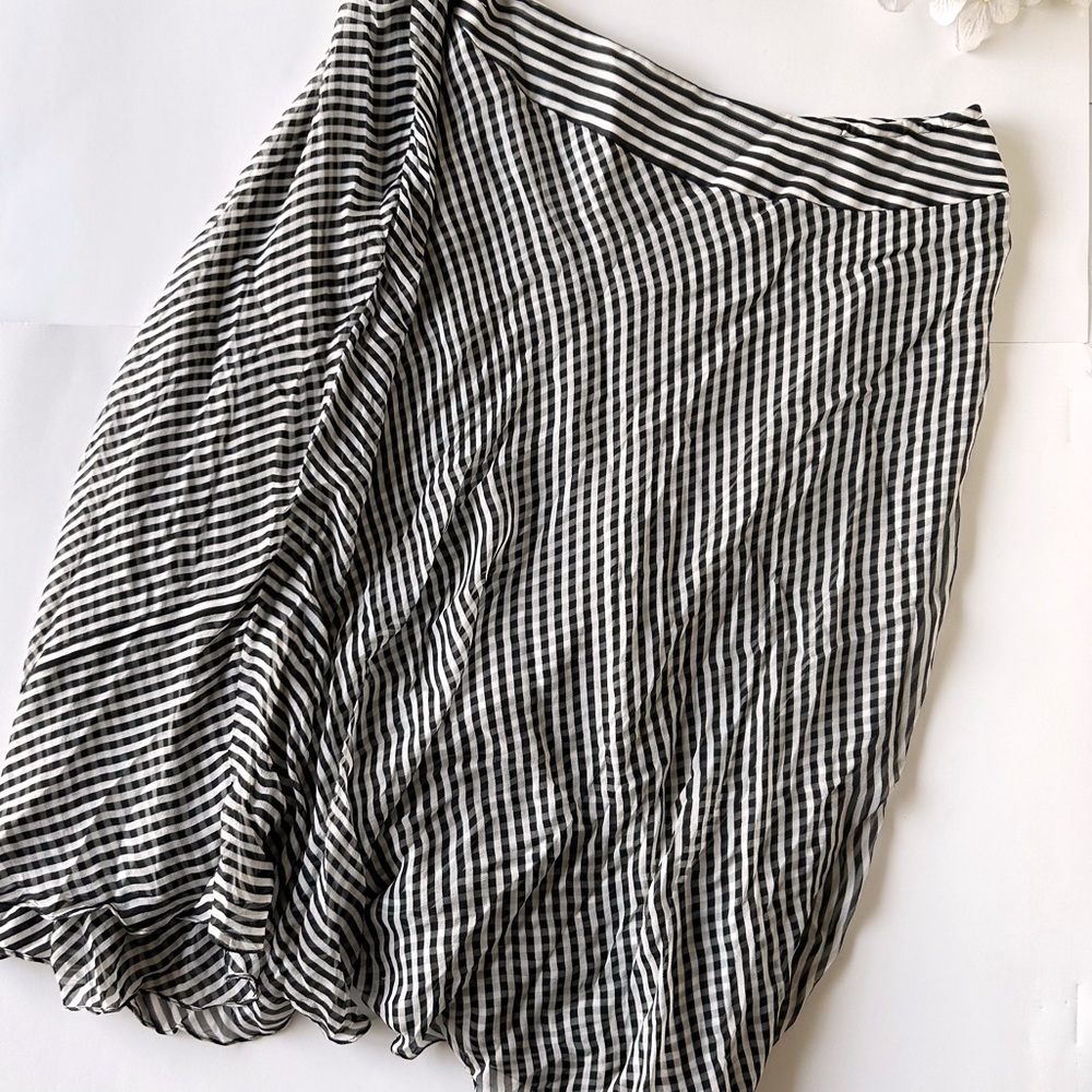 Jones New York Womens Silk Plaid Skirt